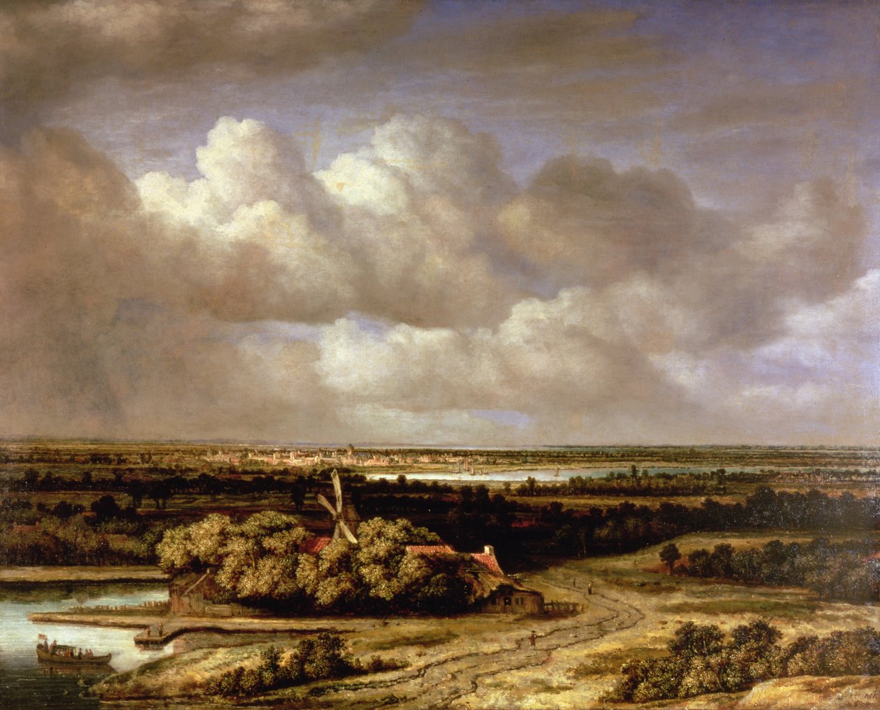 Un paysage étendu avec un moulin à vent, 1655 - Phillips de Koninck