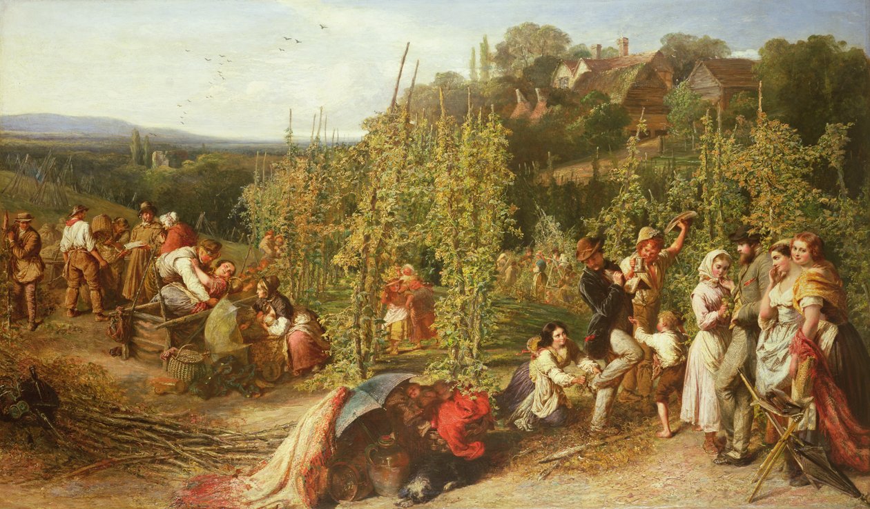 La vie dans le jardin de houblon, 1859 - Phoebus Levin