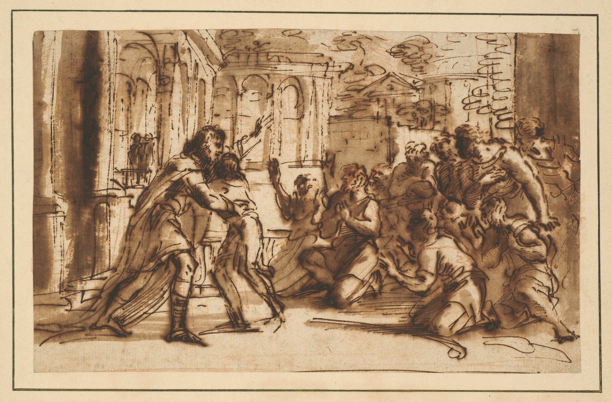 Joseph accueillant ses frères - Pier Francesco Mola