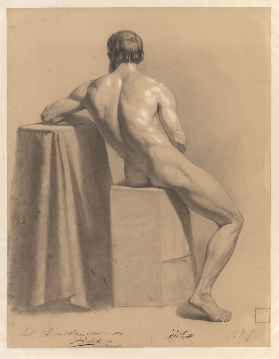 Homme nu debout, vu de dos - Pier Pander