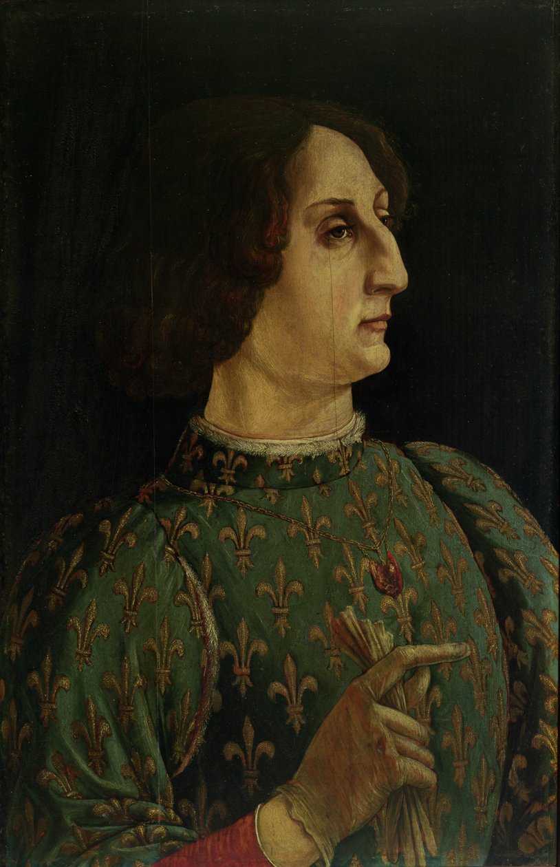 Portrait de Galeazzo Mario Sforza (1444-76) c.1471 (tempera sur panneau) - Piero del Pollaiolo