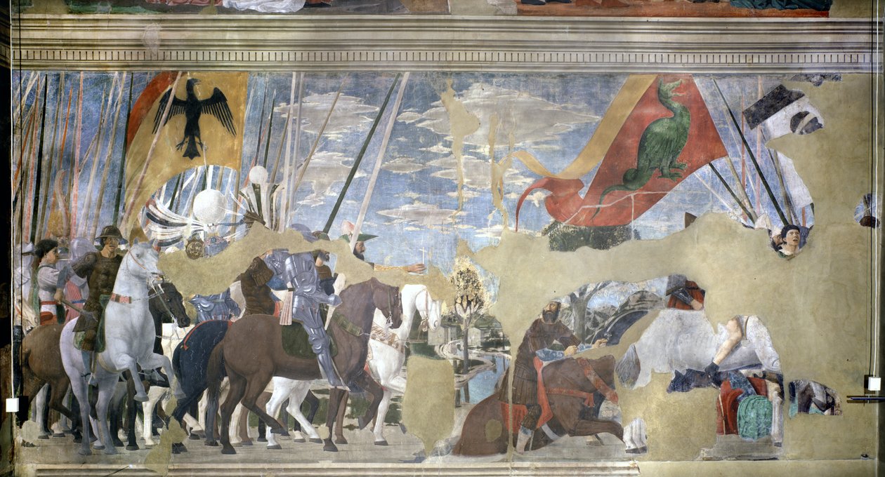 La Bataille du Pont Milvius, 312 après J.-C., de la Légende de la Vraie Croix - Piero della Francesca