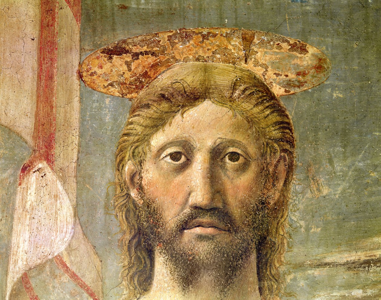 La Résurrection (détail de la tête du Christ) - Piero della Francesca