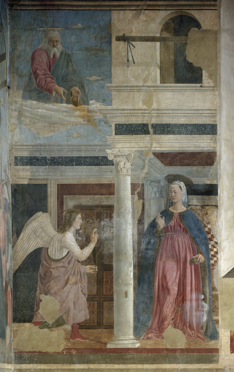 Annonciation - Fresque, c.1455 - Piero della Francesca