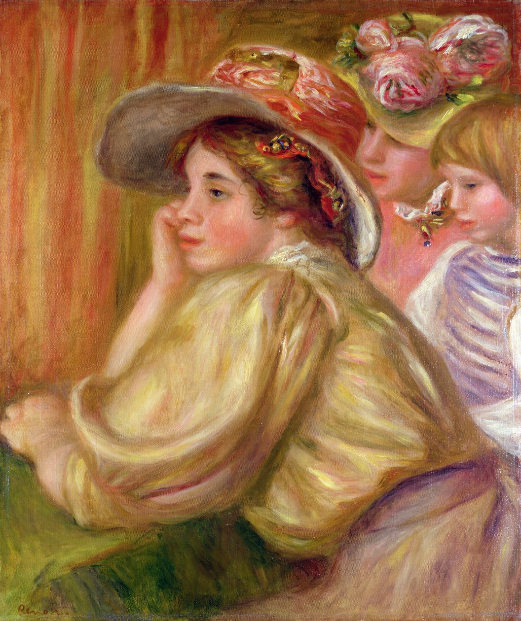 Coco et les deux domestiques, 1910 - Pierre Auguste Renoir