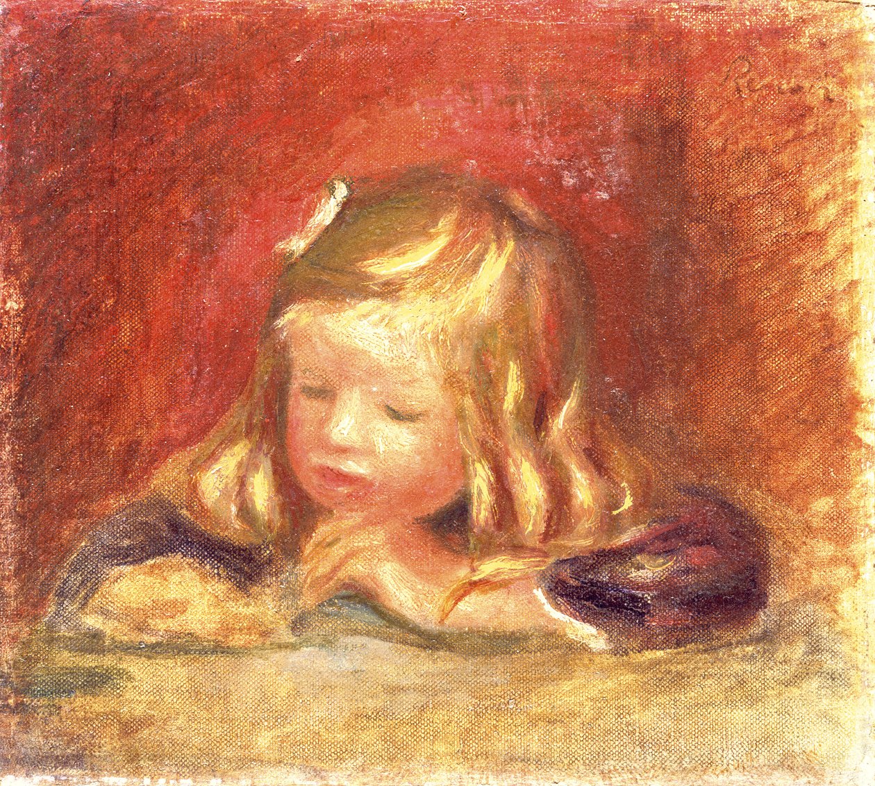 Coco à la Table (Claude Renoir Lisant) 1905 - Pierre Auguste Renoir