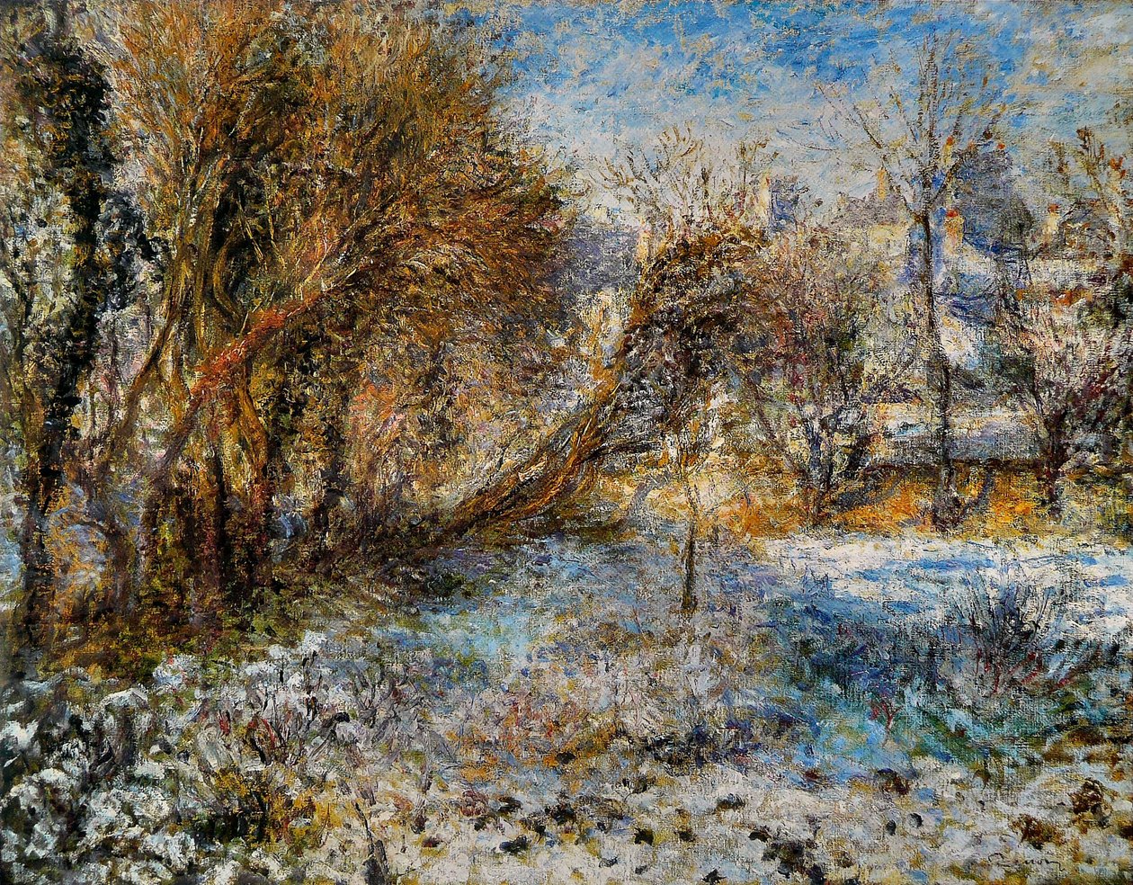 Paysage de neige - Pierre Auguste Renoir
