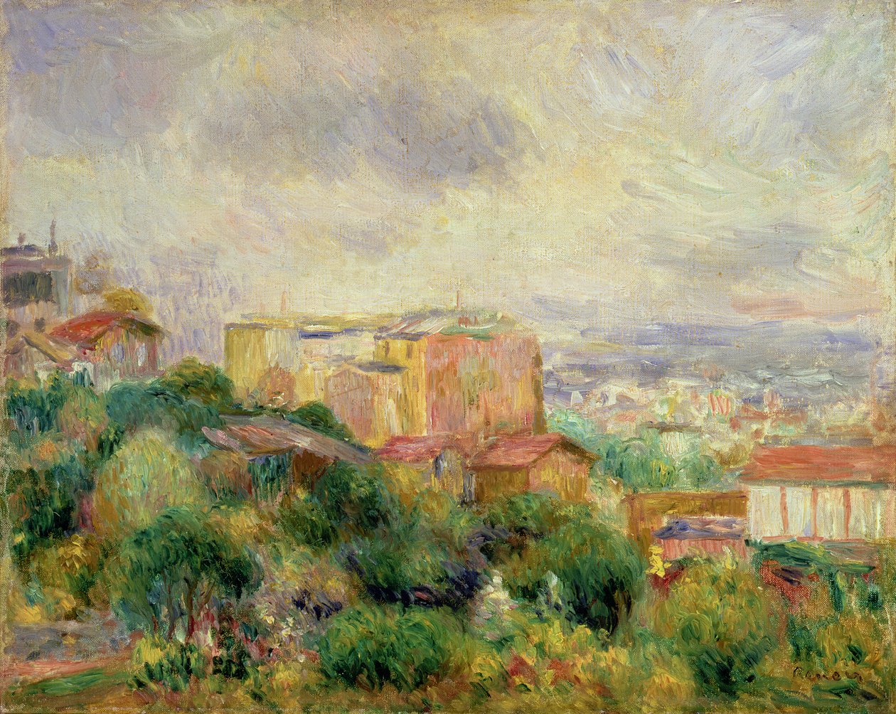 Vue de Montmartre, 1892 - Pierre Auguste Renoir