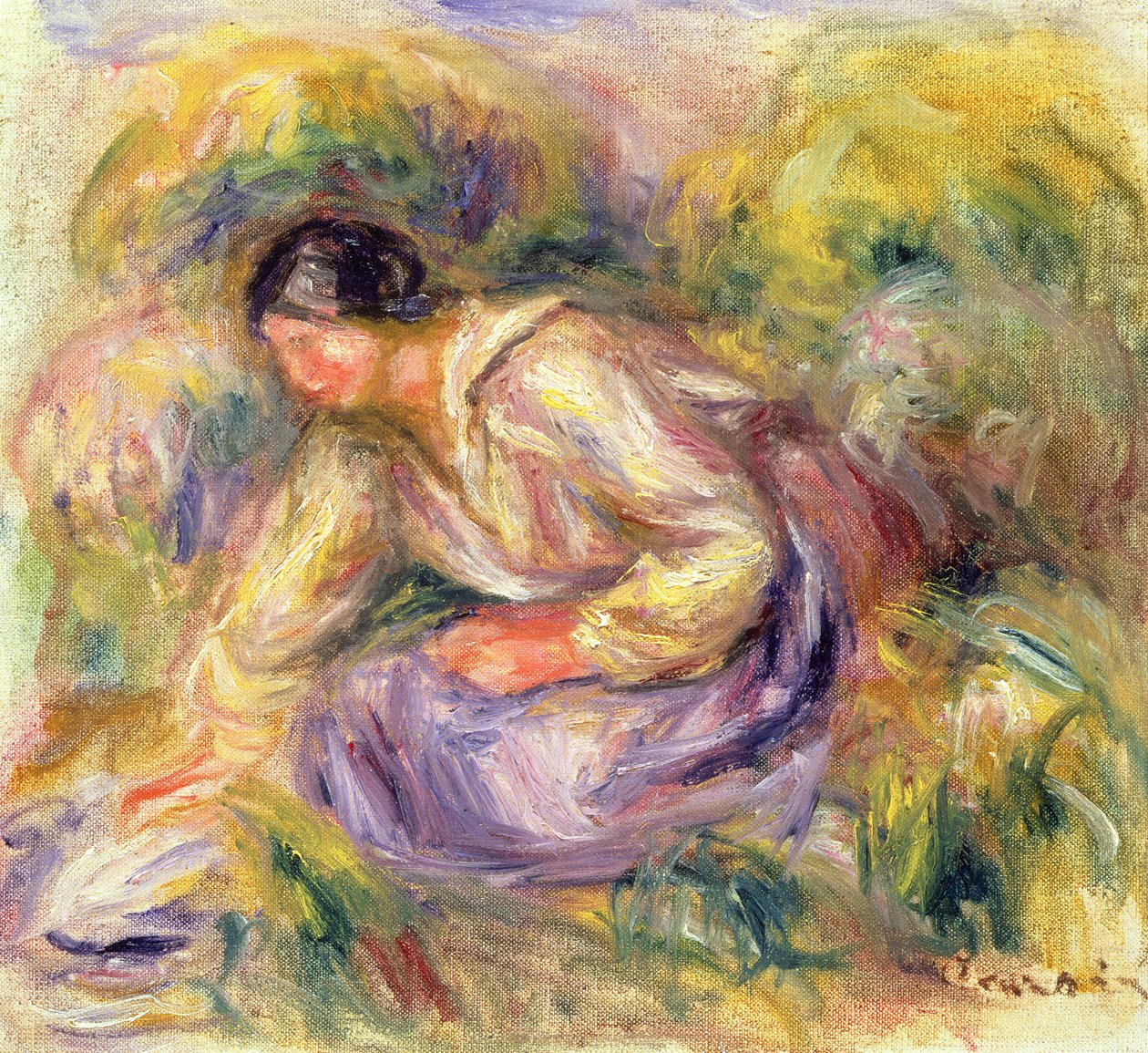 Blanchisseuse en bleu, 1917 - Pierre Auguste Renoir