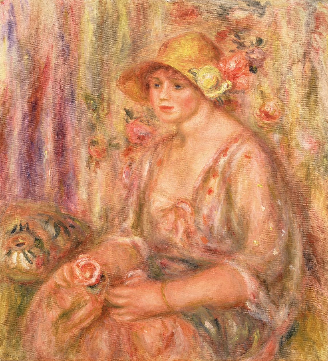 Femme en robe de mousseline, 1917 - Pierre Auguste Renoir