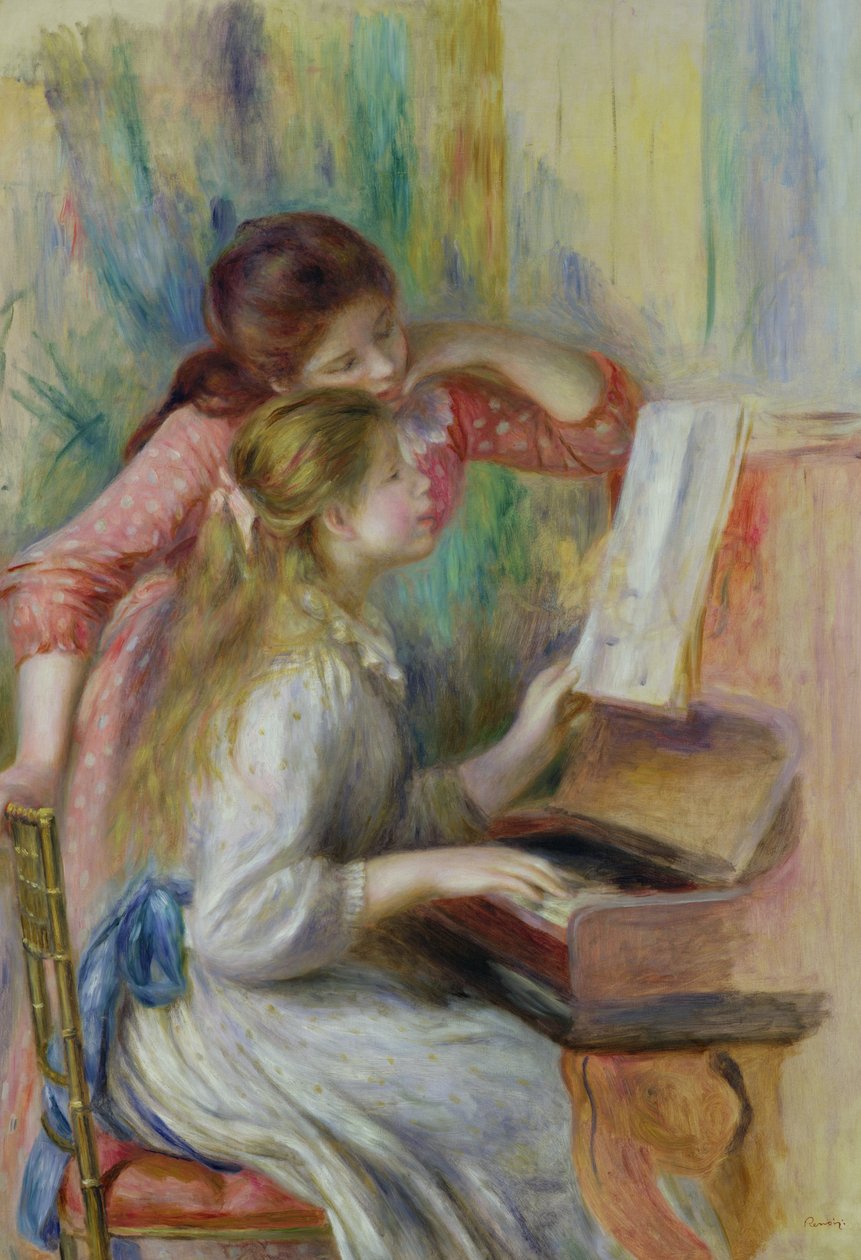 Jeunes filles au piano, vers 1890 - Pierre Auguste Renoir