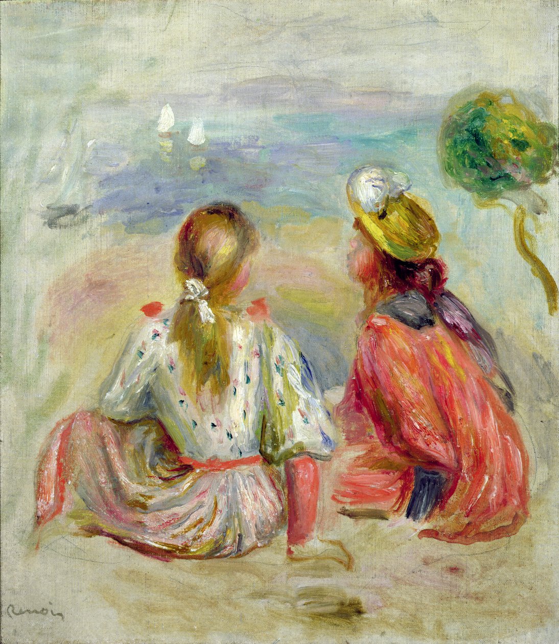 Jeunes filles sur la plage, c.1898 - Pierre Auguste Renoir