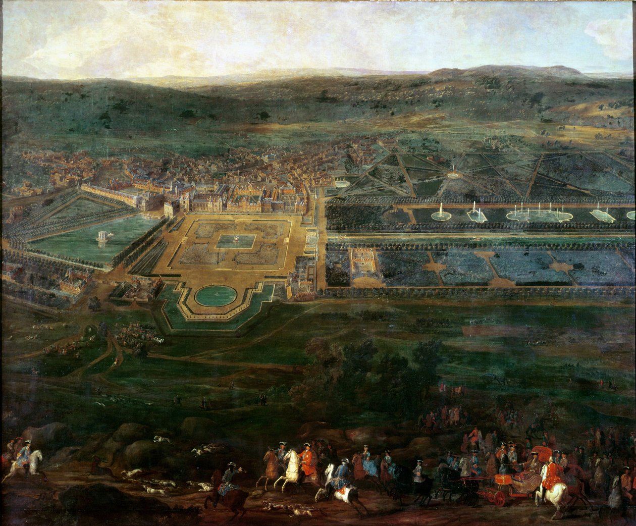 Louis XIV chassant près du château de Fontainebleau - Pierre Denis Martin
