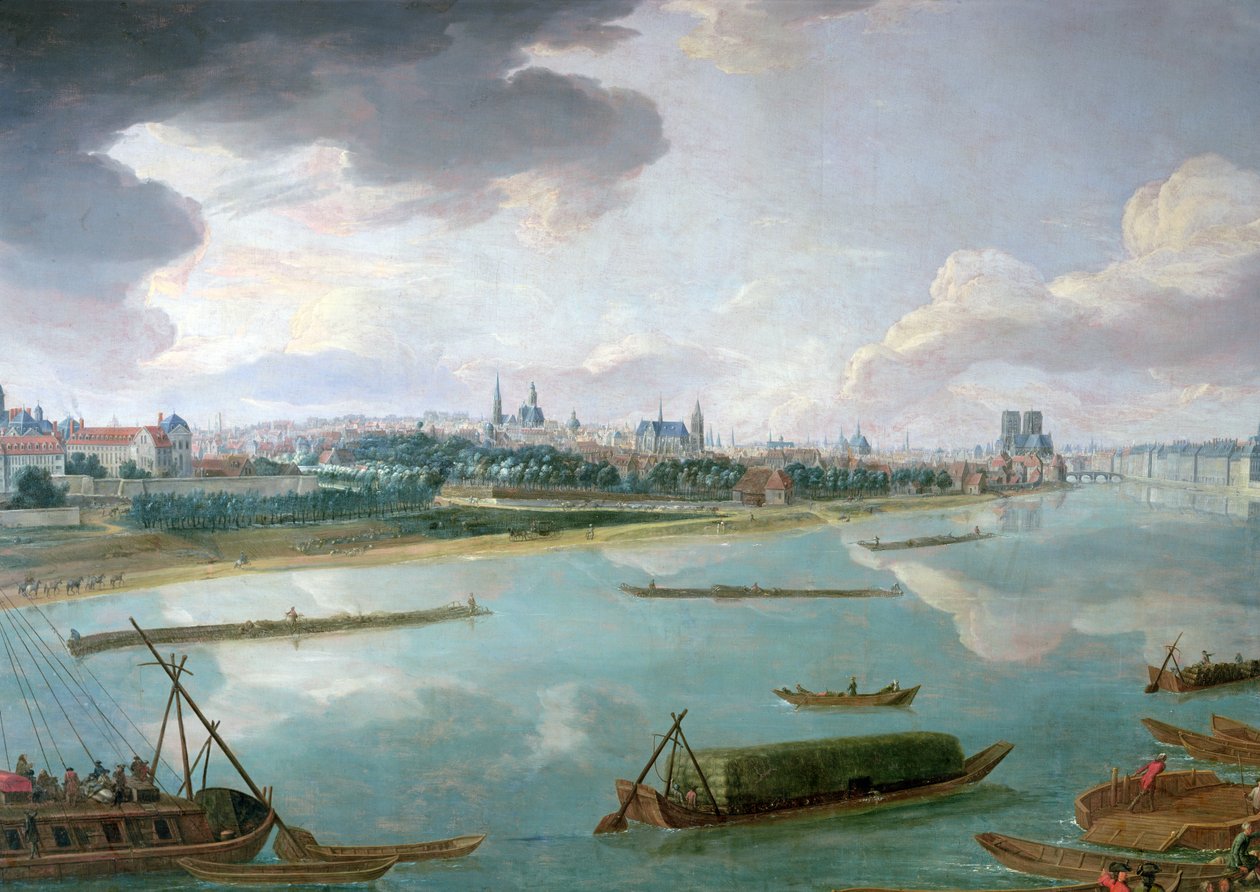 Vue de Paris depuis le Quai de la Rapée (détail) - Pierre Denis Martin