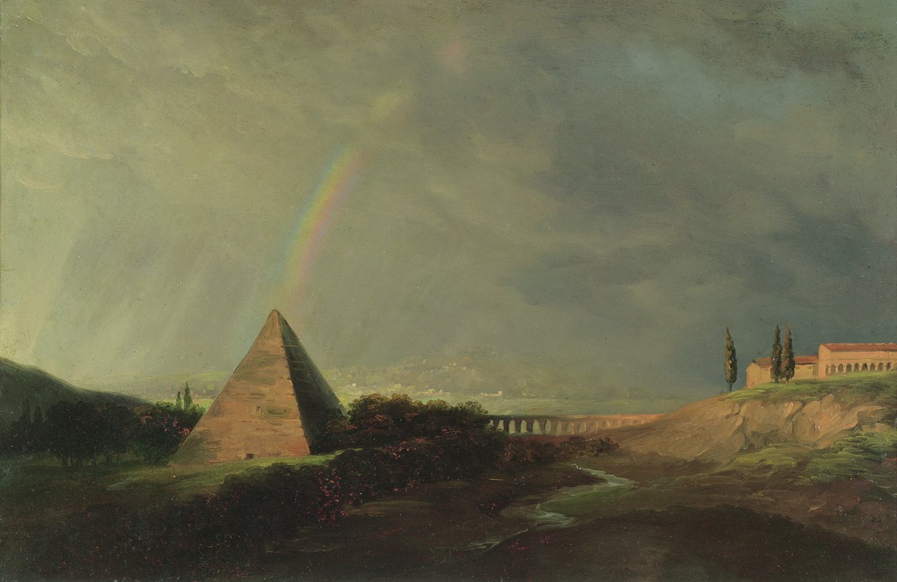 Pyramide et arc-en-ciel - Pierre Henri de Valenciennes