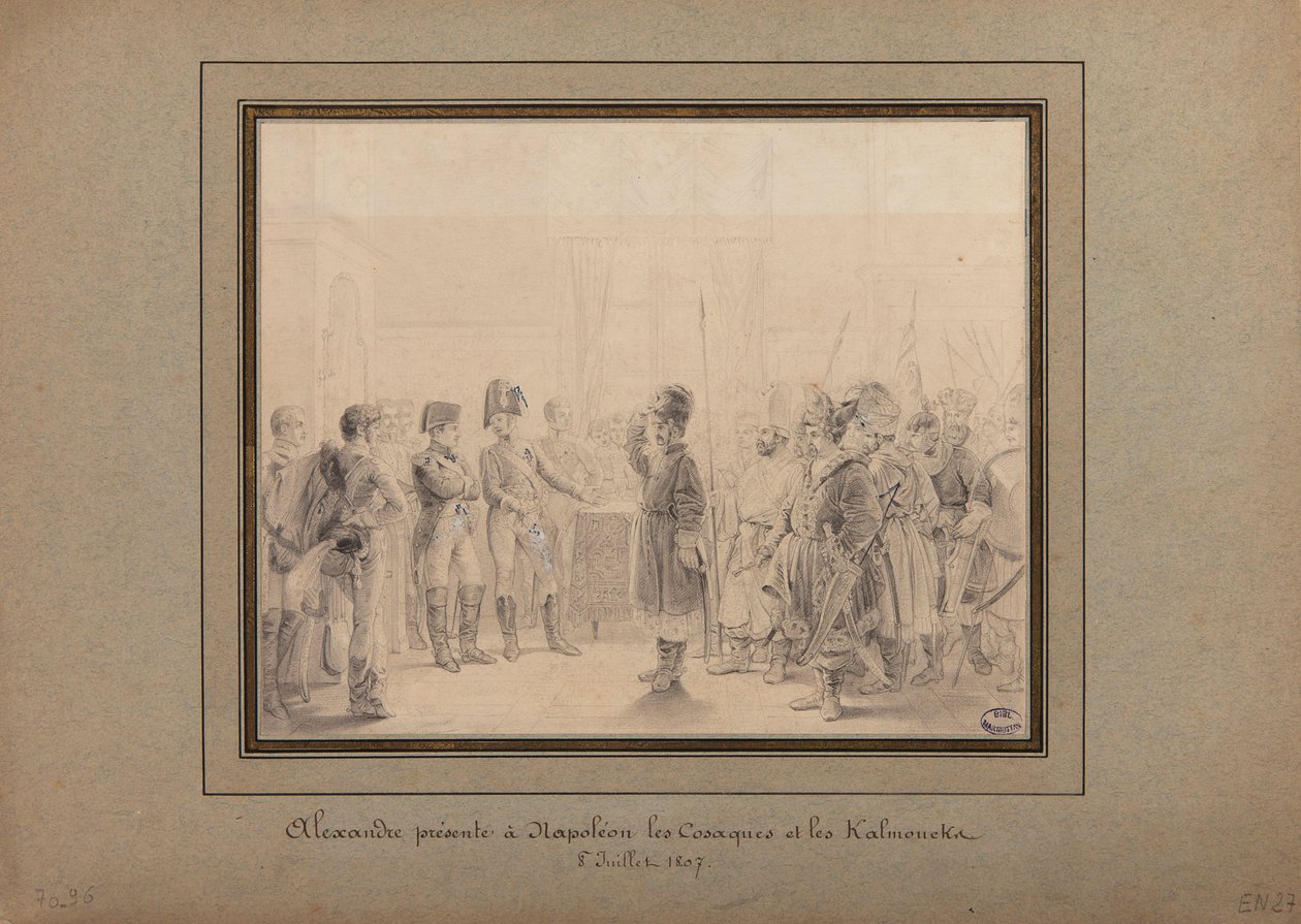 Alexandre Ier présentant les cosaques et kalmouks de l