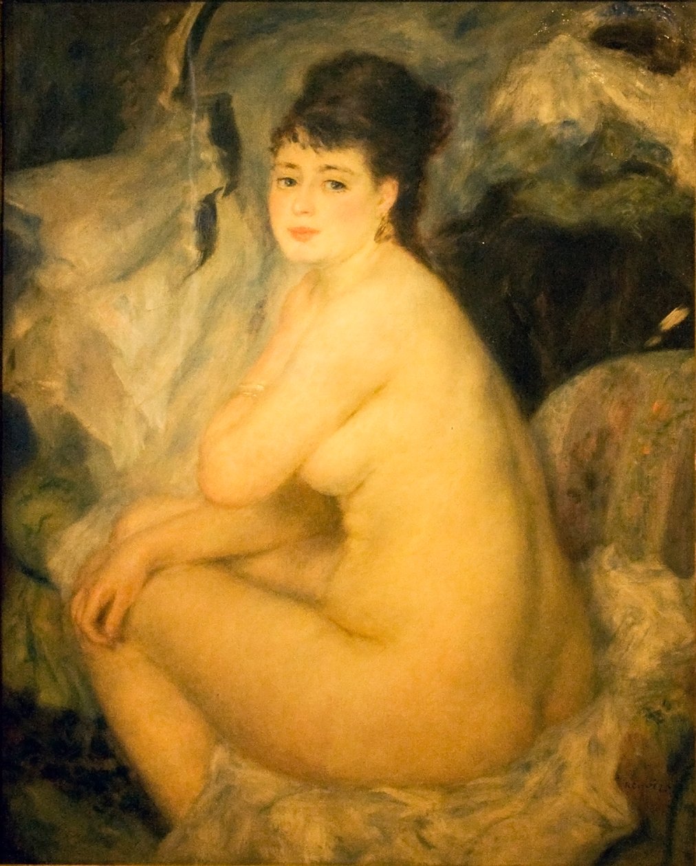 Femme nue assise sur un canapé - Pierre Auguste Renoir