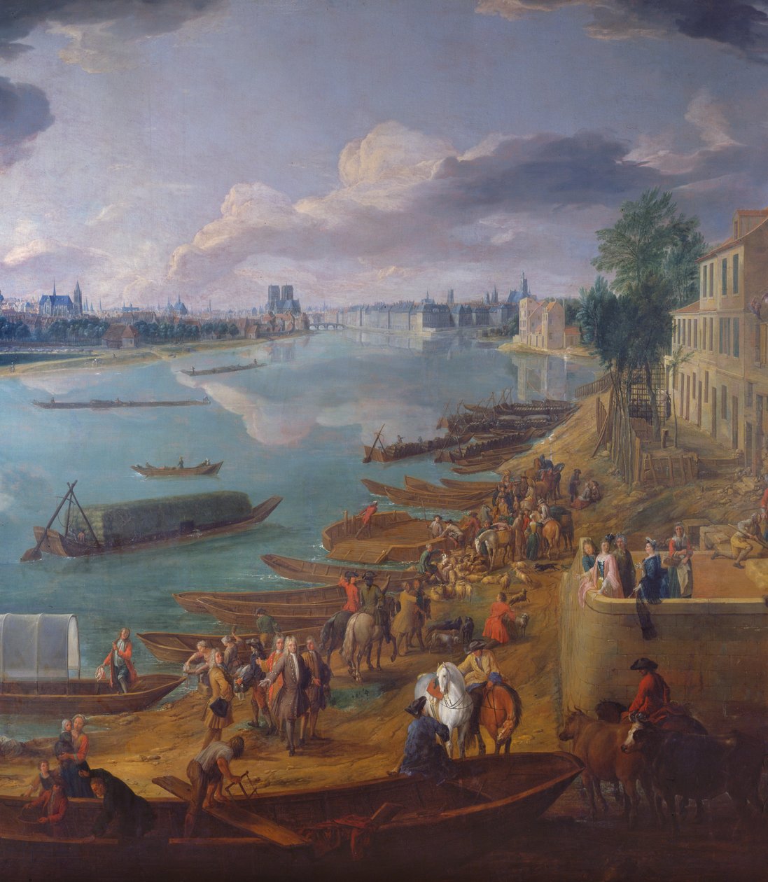 Vue de Paris depuis le Quai de la Rapée (détail) - Pierre Denis Martin