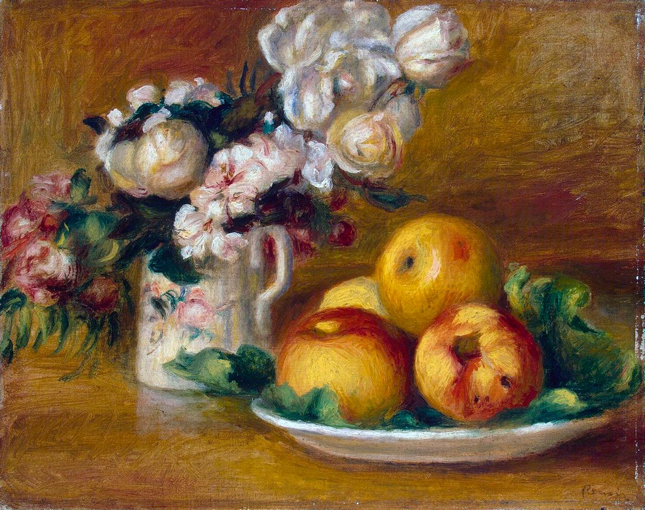 Pommes et fleurs, vers 1895 - Pierre Auguste Renoir