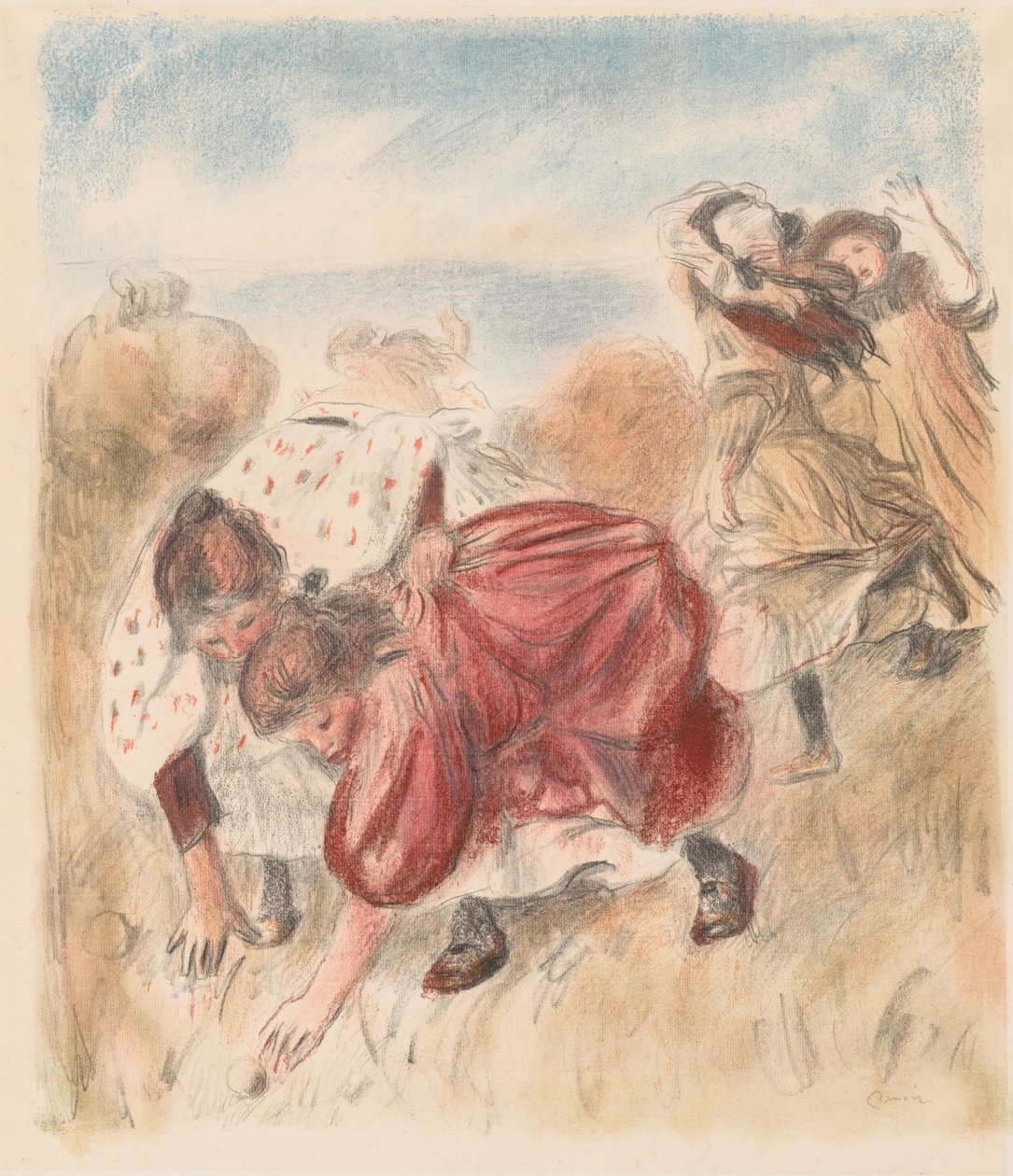 Enfants jouant à la balle, 1900 - Pierre Auguste Renoir