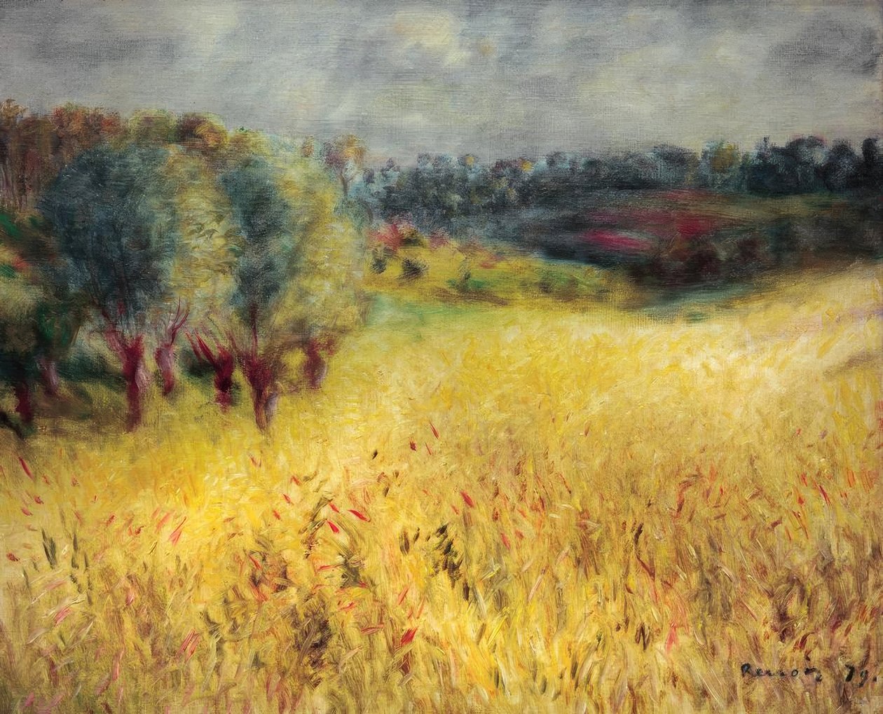 Le champ de blé - Pierre Auguste Renoir