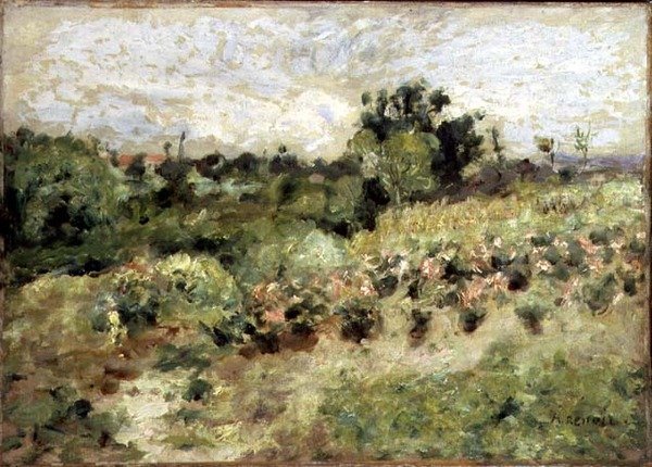 Champ de roses - Pierre Auguste Renoir