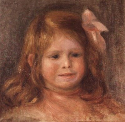 Fille avec un ruban rose - Pierre Auguste Renoir