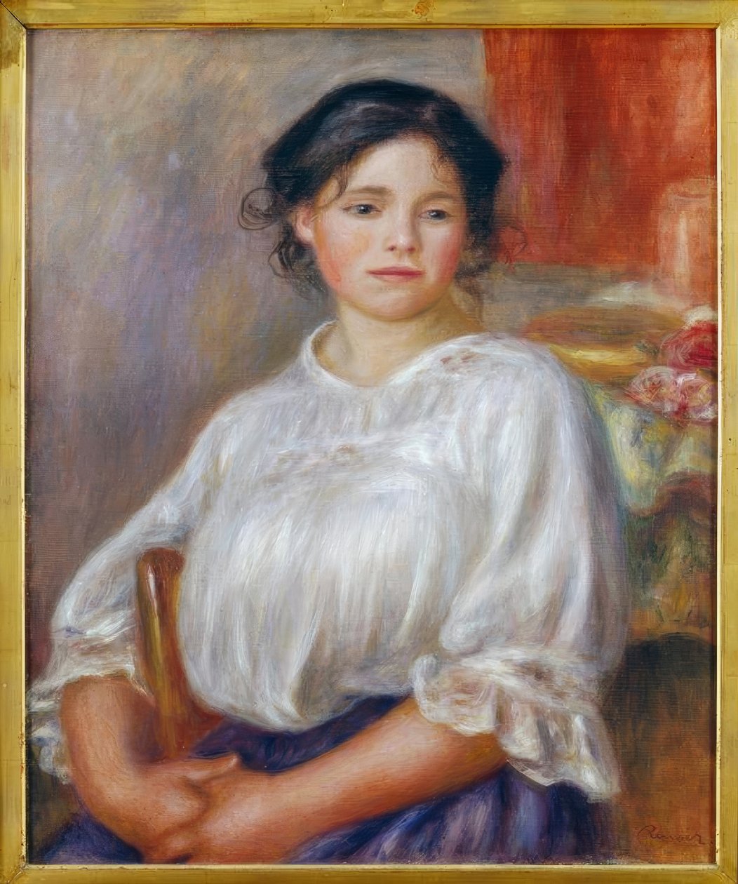 Jeune fille assise - Pierre Auguste Renoir