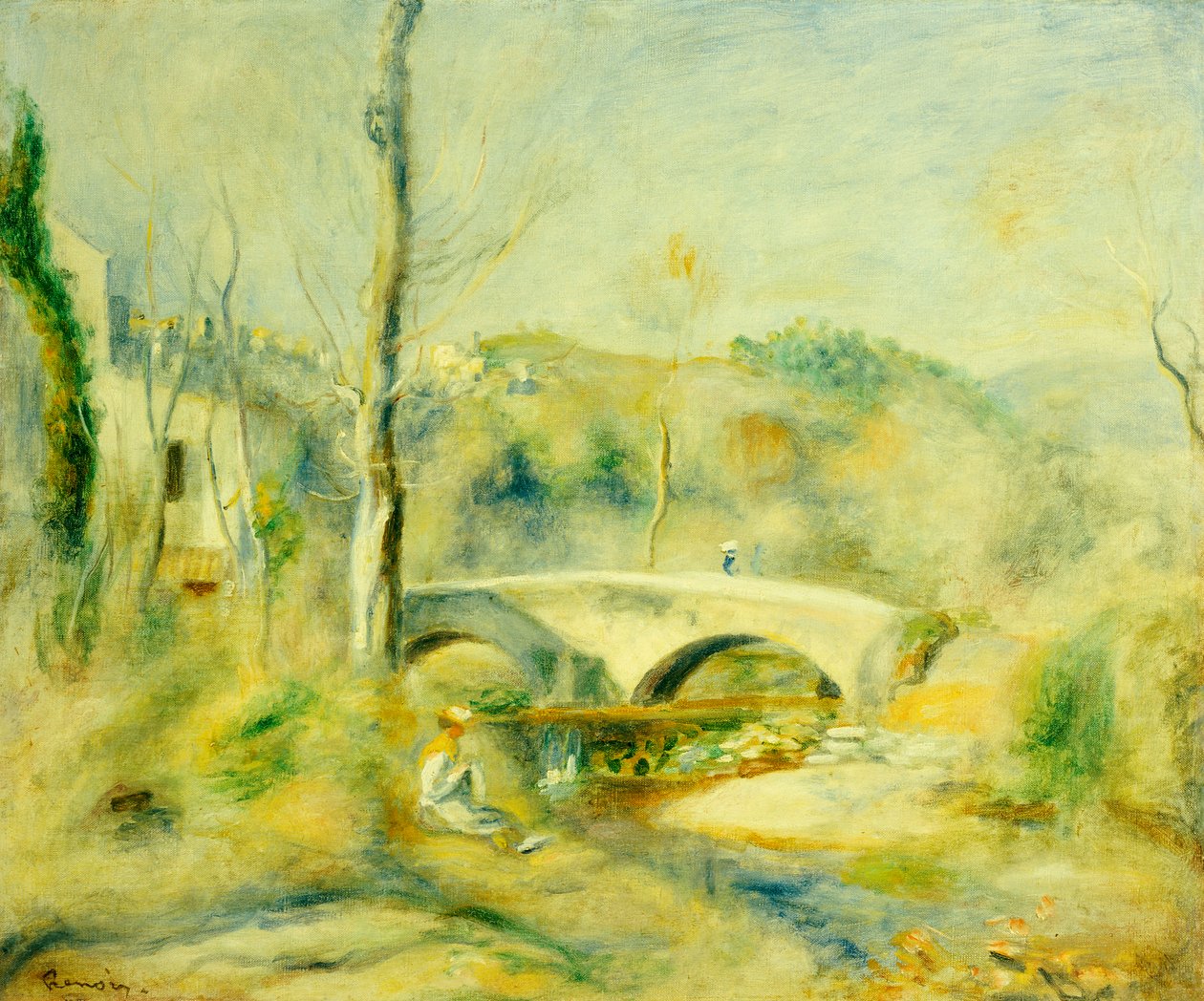 Paysage avec un pont - Pierre Auguste Renoir