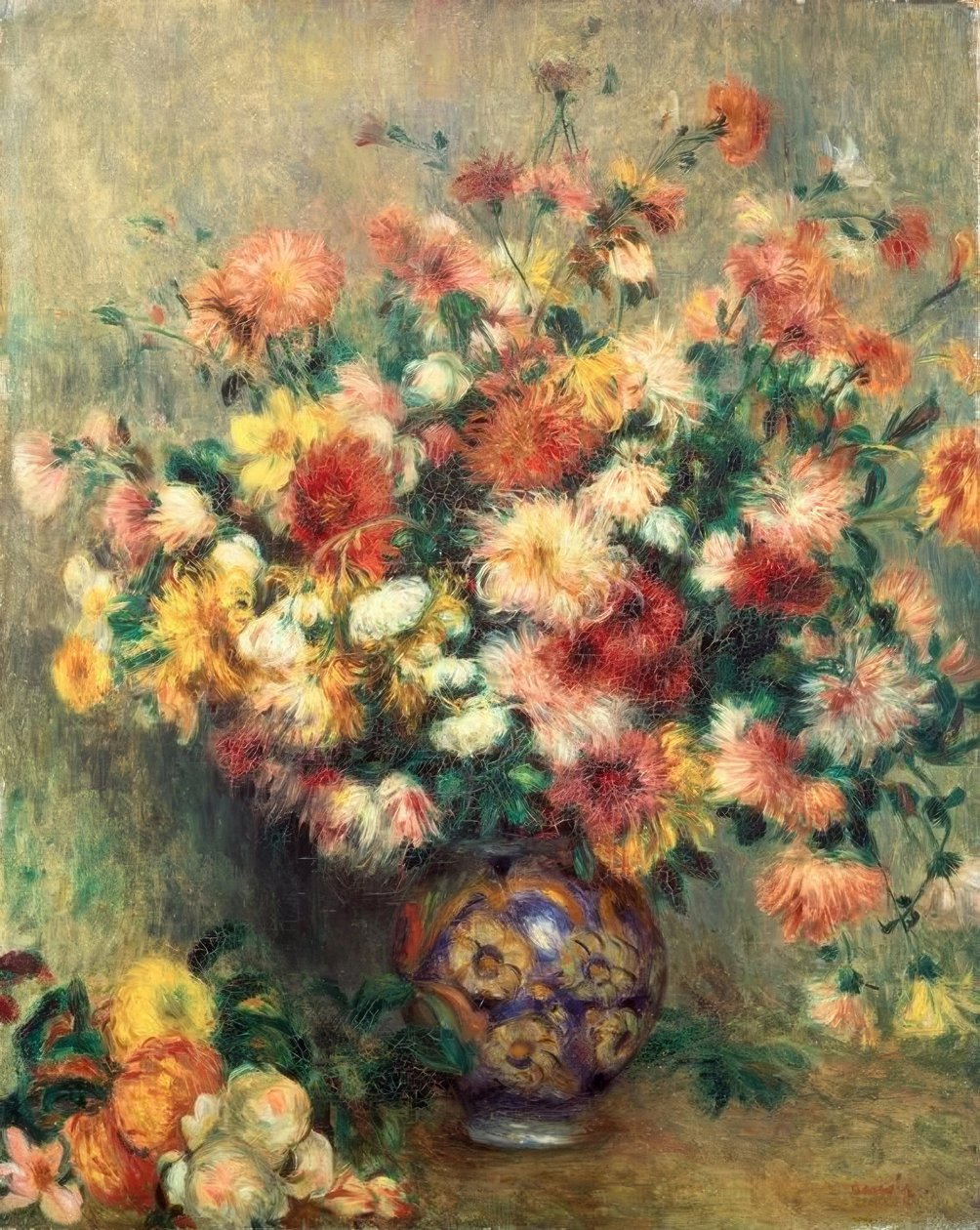 Les Dahlias - Pierre Auguste Renoir