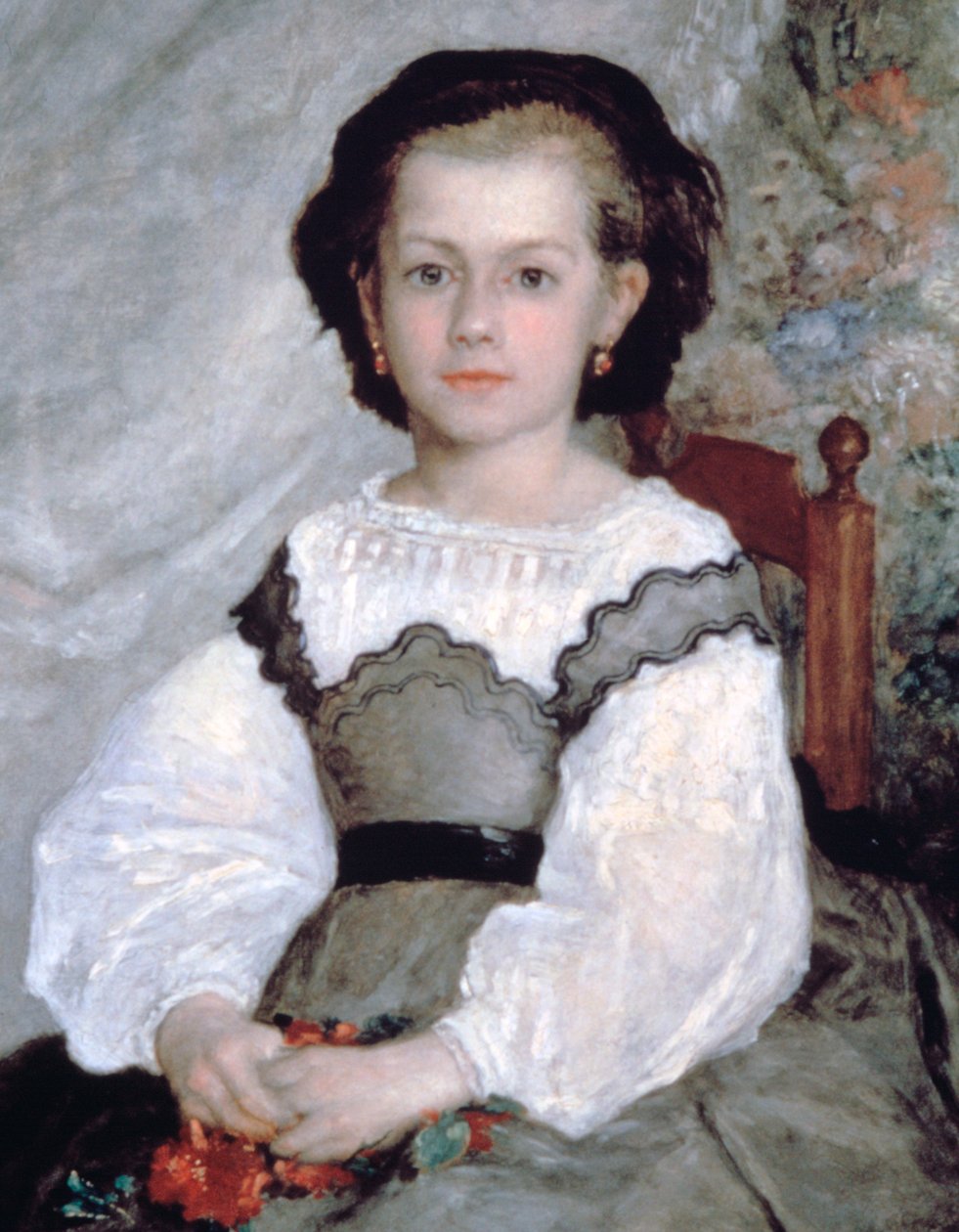 Mademoiselle Romaine Lacaux, (détail), 1864 - Pierre Auguste Renoir