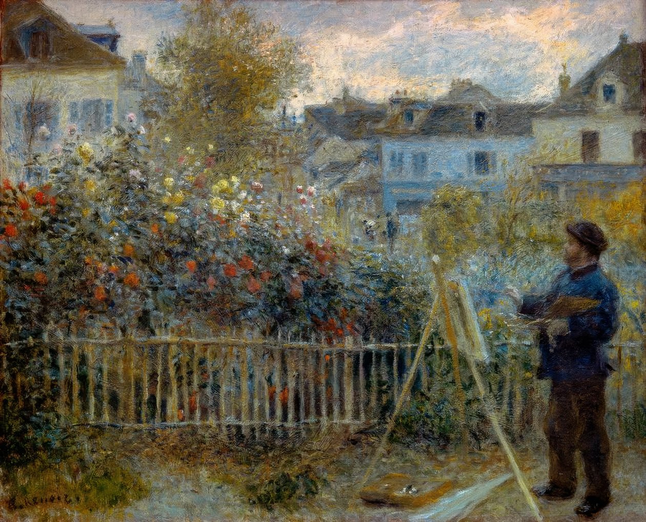 Monet peignant dans son jardin à Argenteuil - Pierre Auguste Renoir