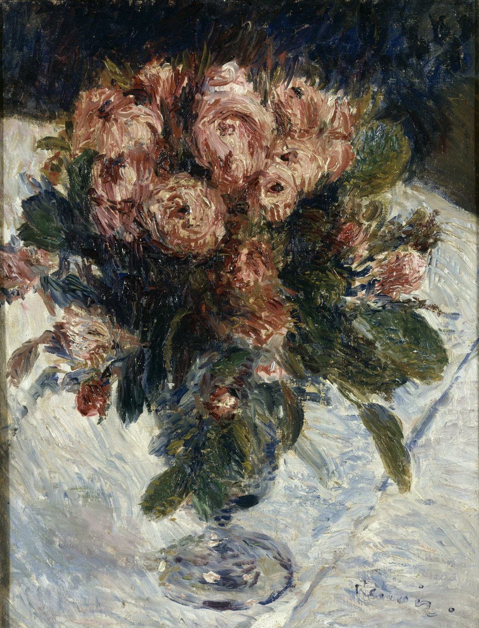Roses mousseuses, vers 1890 - Pierre Auguste Renoir