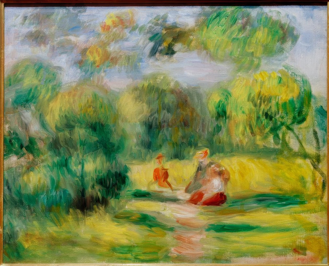 Personnages dans un paysage - Pierre Auguste Renoir