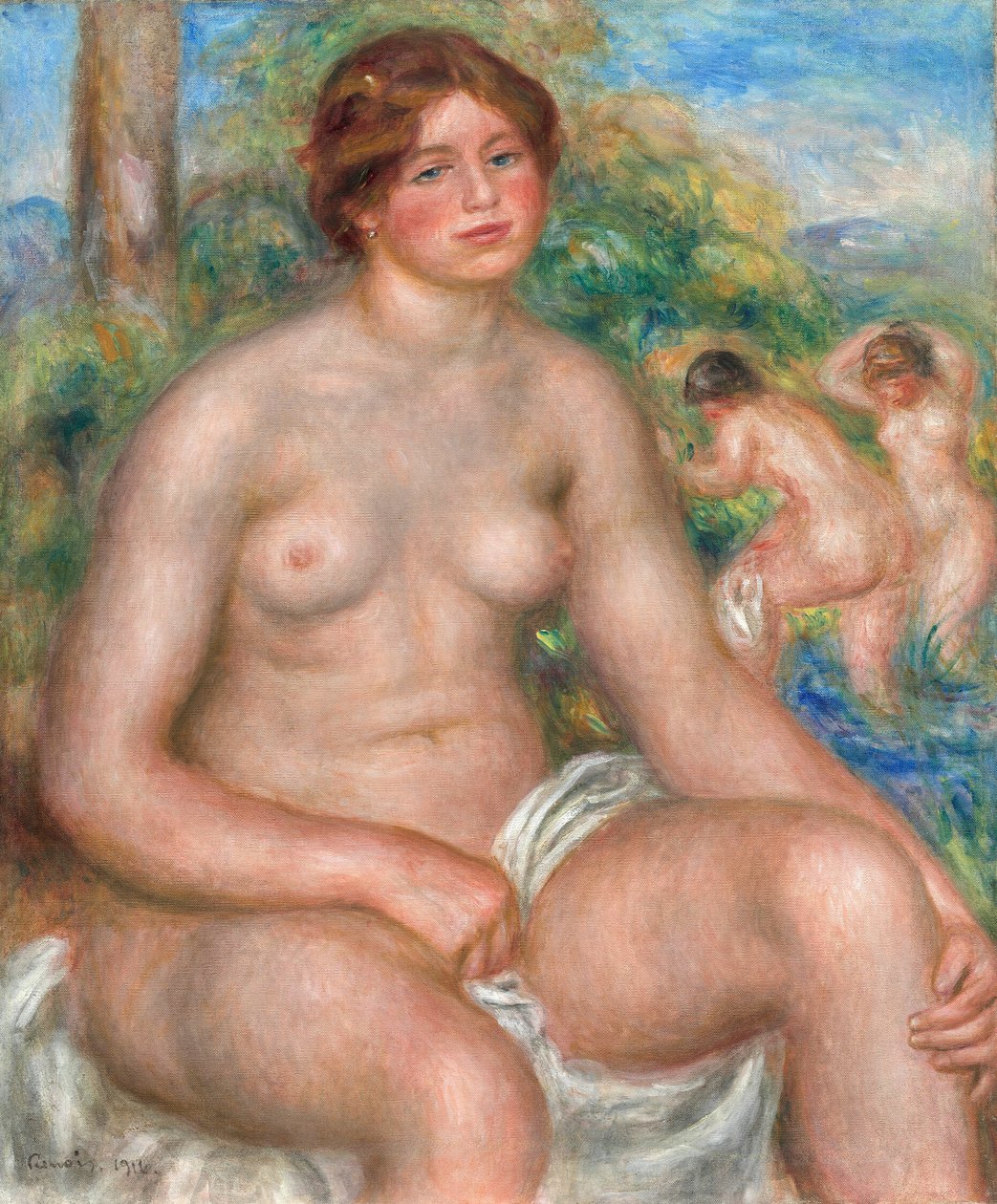 Baigneur assis - Pierre Auguste Renoir