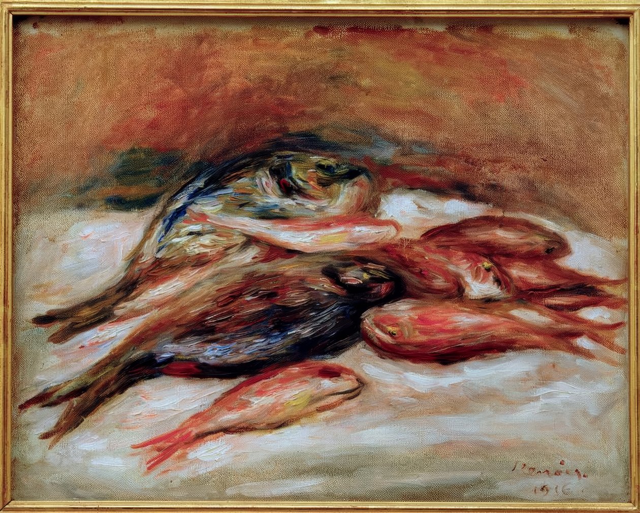 Nature morte avec poissons - Pierre Auguste Renoir