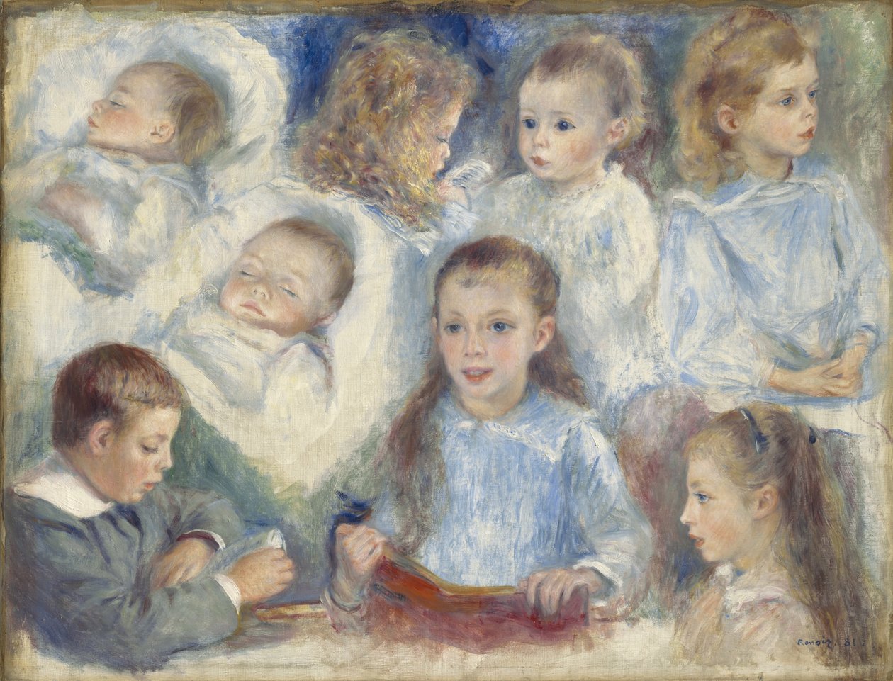 Études de têtes - Pierre Auguste Renoir