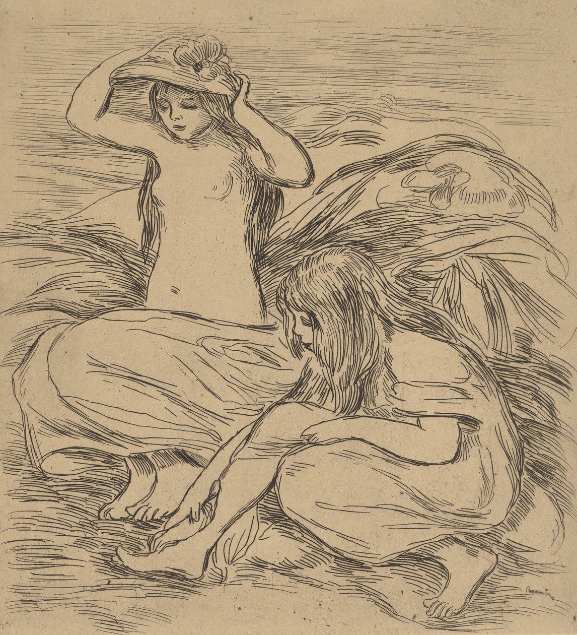 Deux baigneuses, 1895 - Pierre Auguste Renoir