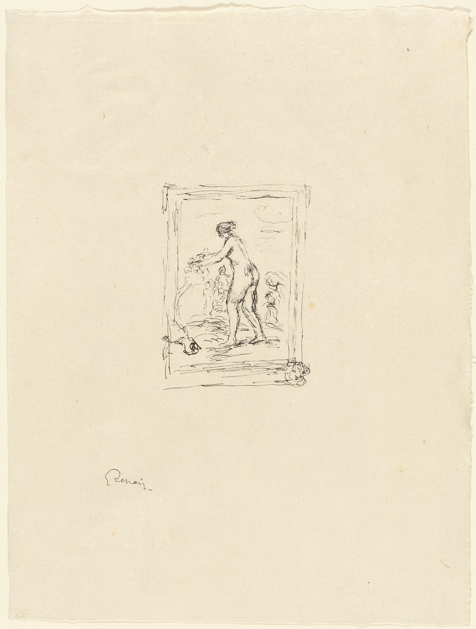 Femme avec une vigne, 2e variante - Pierre Auguste Renoir