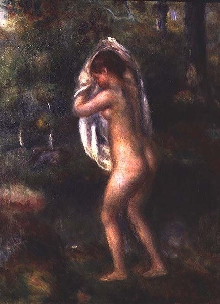 Jeune fille se déshabillant - Pierre Auguste Renoir