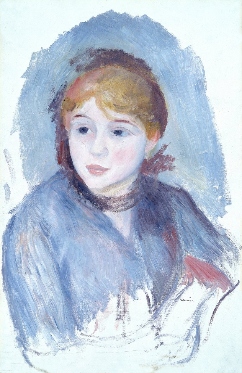 Jeune fille en bleu - Pierre Auguste Renoir