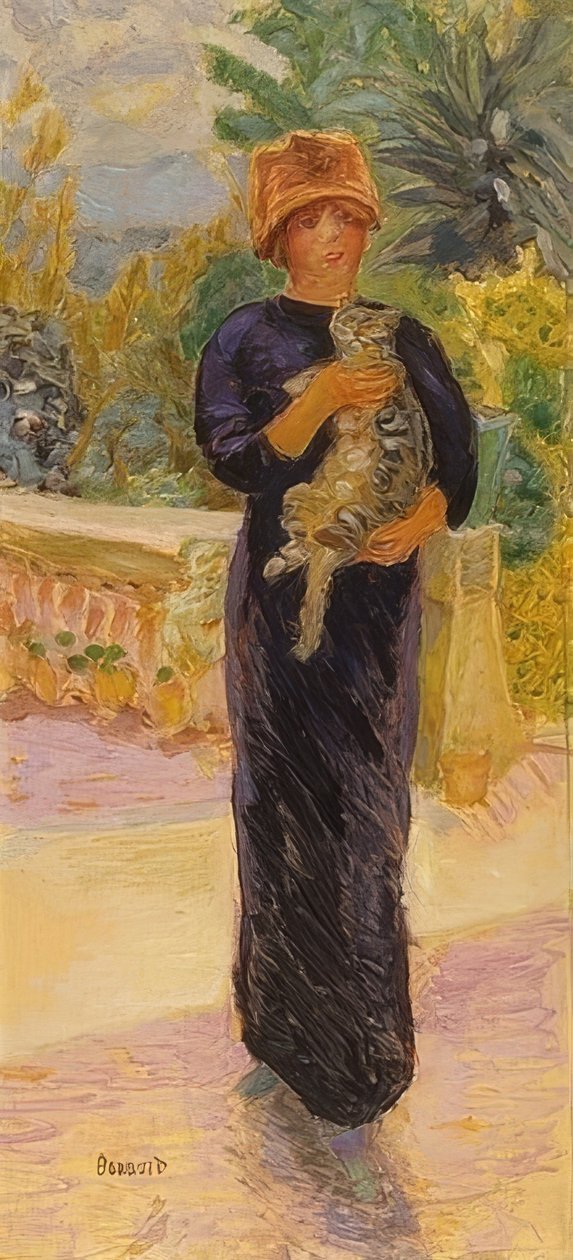 Dame avec chat - Pierre Bonnard