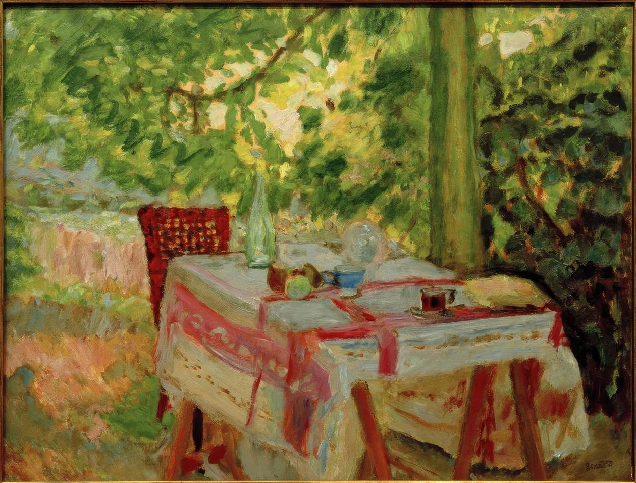 La table servie sous le tilleul - Pierre Bonnard
