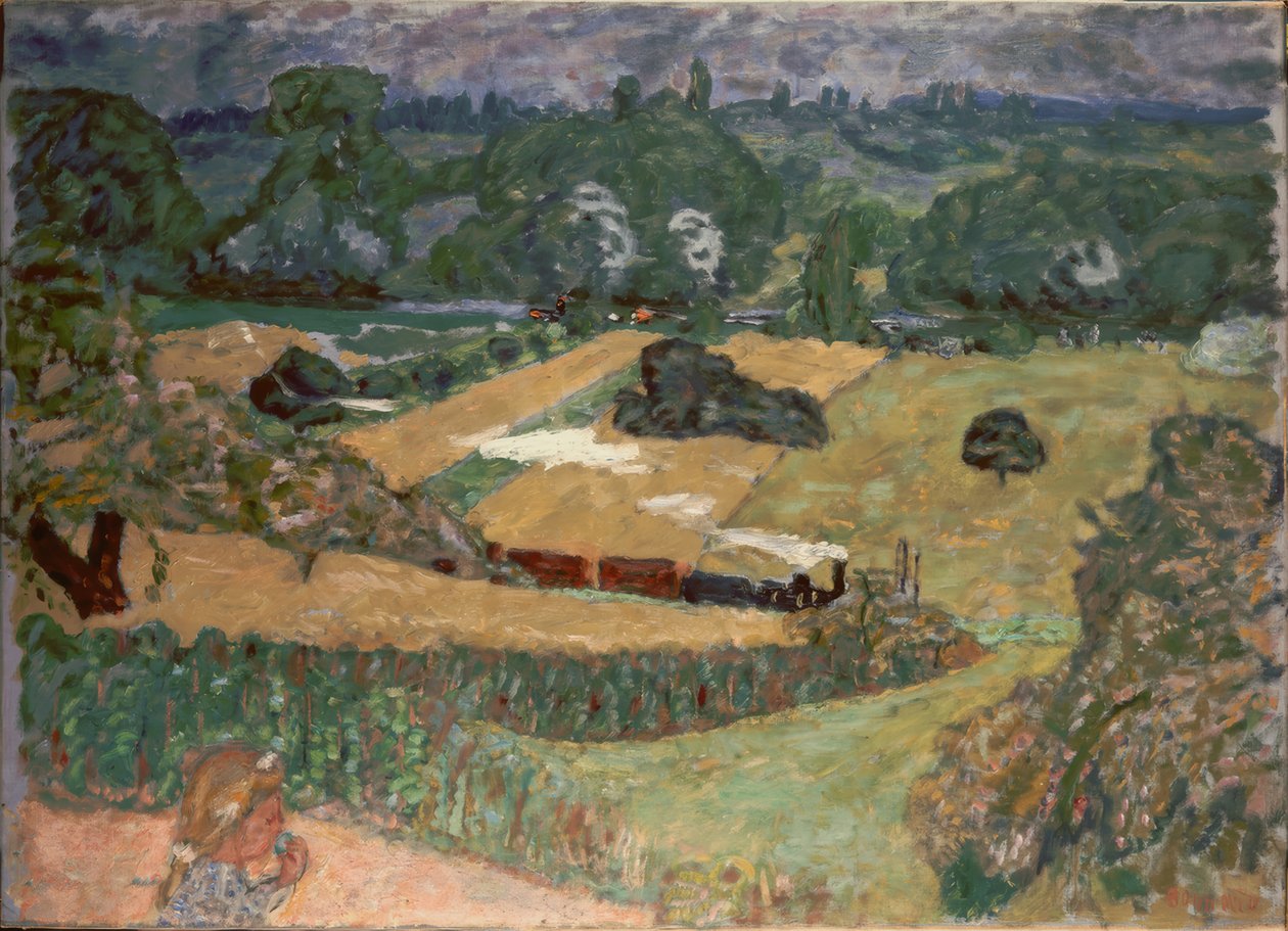 Paysage avec train de marchandises - Pierre Bonnard
