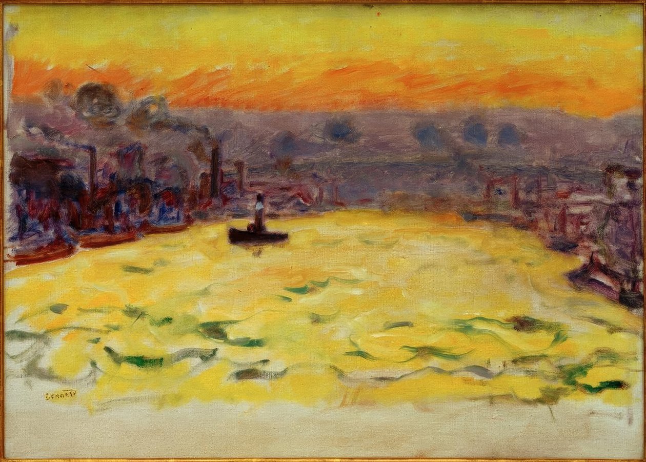 Le Port, coucher de soleil - Pierre Bonnard