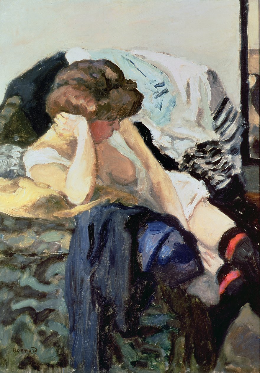 Les bretelles rouges - Pierre Bonnard