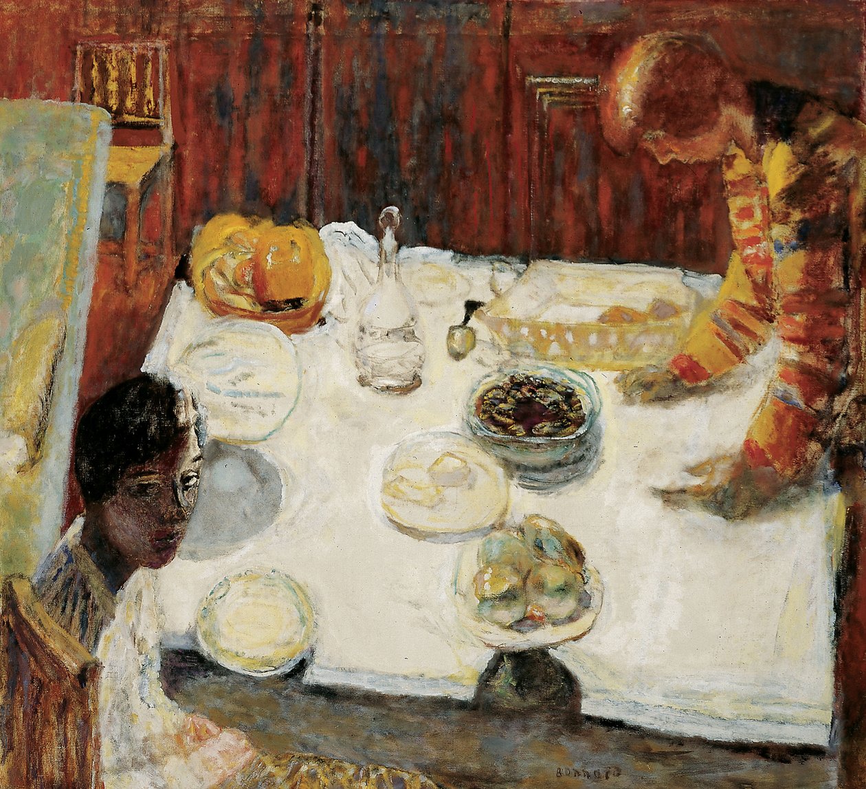 Salle à manger avec nappe blanche, 1925 - Pierre Bonnard