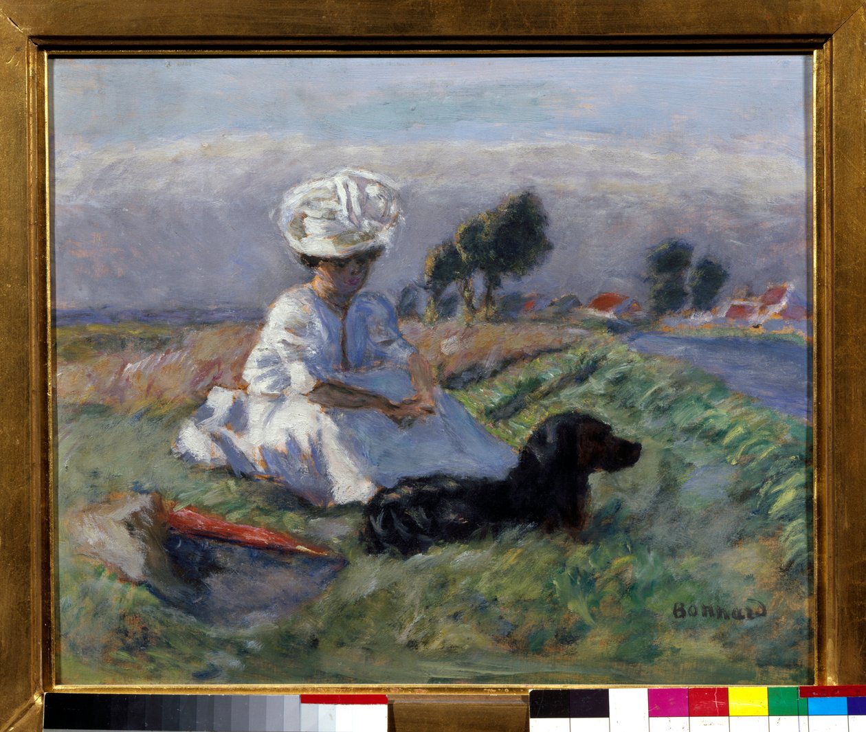 Femme avec chien - Pierre Bonnard