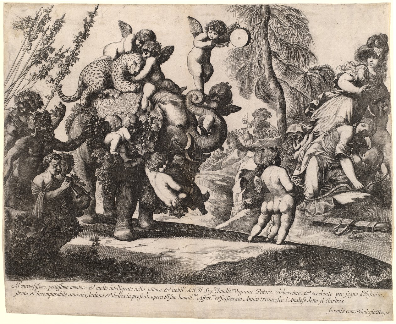Bacchus avec Diane et Minerve - Pierre Brebiette