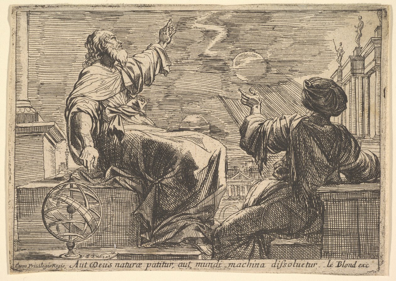 Deux philosophes observant une éclipse, 1615-42 - Pierre Brebiette